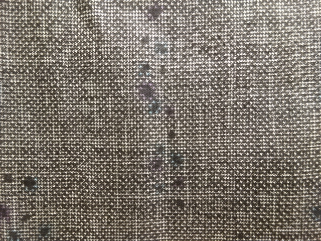 JAPANESE KIMONO / ANTIQUE KIMONO / SILK / DORO OSHIMA TSUMUGI (5 maruki) / WOVEN FOILS